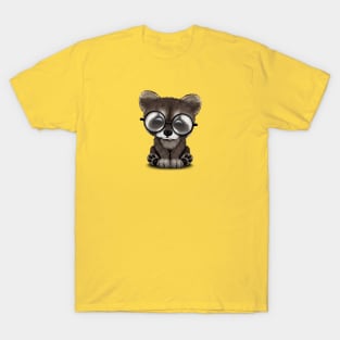 Cute Nerdy Raccoon Wearing Glasses T-Shirt